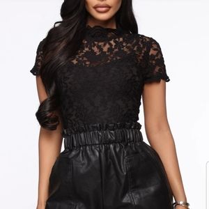 Beautiful Black Lace Bodysuit